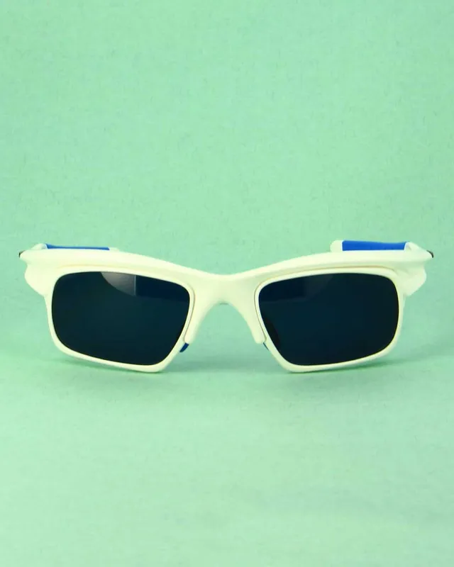 BOZ Bike Star lunettes de soleil sport blanc bleu