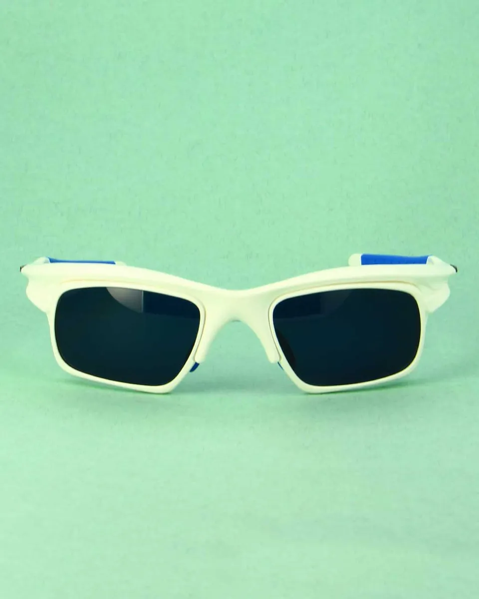 BOZ Bike Star lunettes de soleil sport blanc bleu