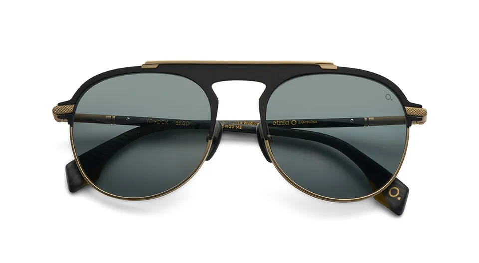 Etnia Barcelona Topock Sun lunettes soleil polarisé BK/GD 55-L
