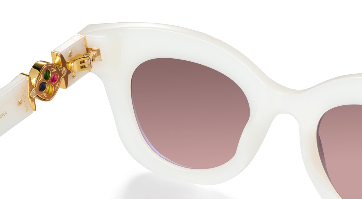 Etnia Barcelona Santa Maria White lunettes de soleil blanc polarisé