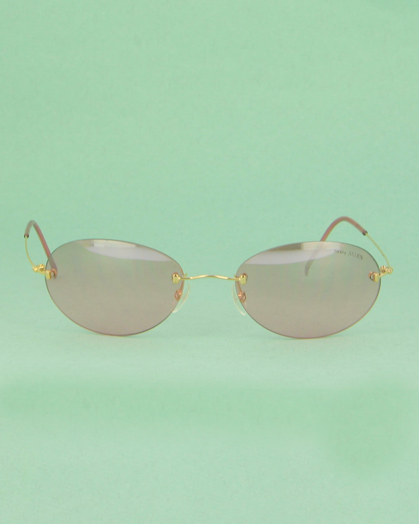 Henry Jullien Purple C56 lunettes de soleil ovales or