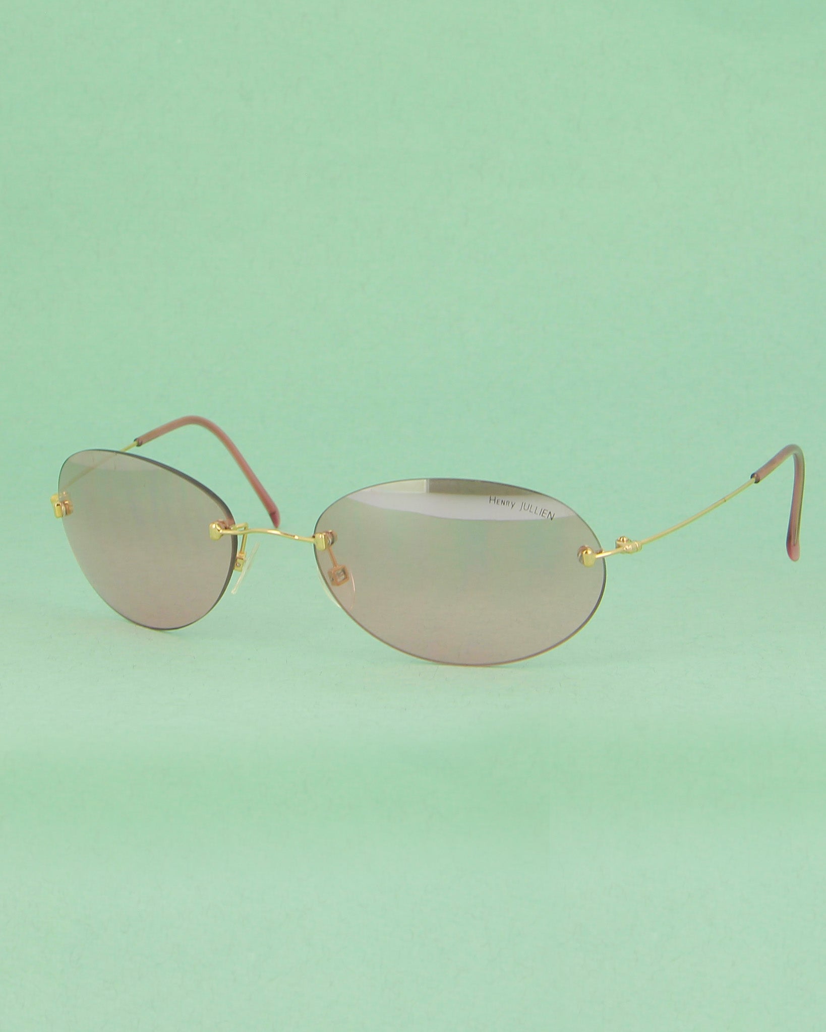 Henry Jullien Purple C56 lunettes de soleil ovales or