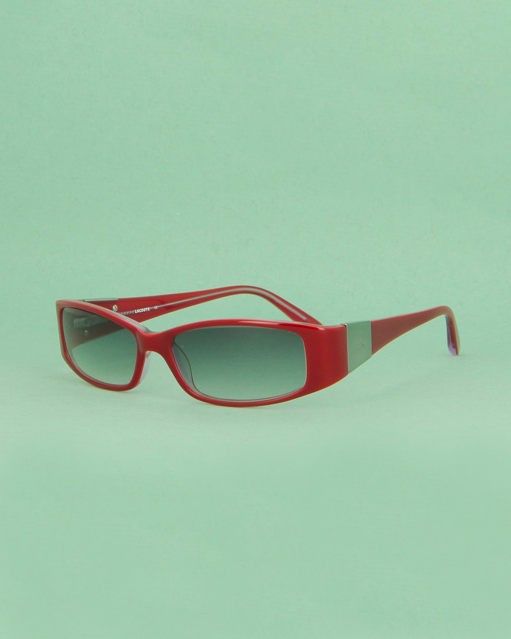 Lacoste 8054 lunettes de soleil rouge rectangulaire