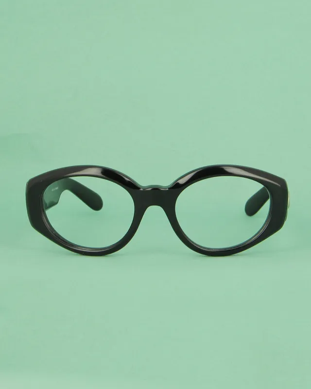 Patrick Kelly Papaye lunettes de soleil ovales noires