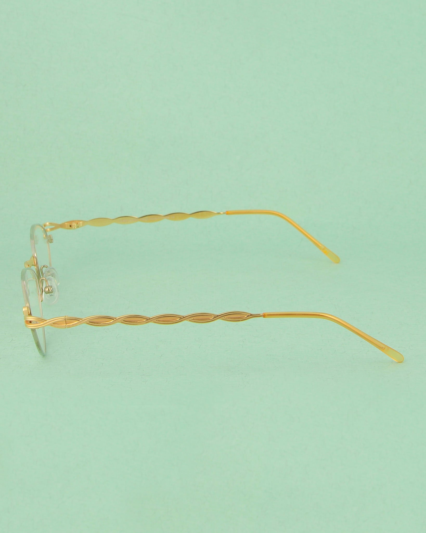 Lafont CY monture optique ovale doré argenté