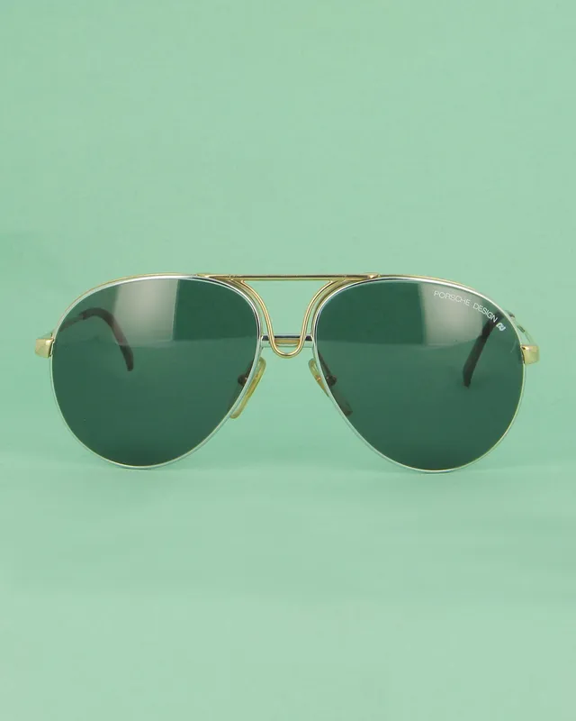 Porsche 10 lunettes de soleil aviator métal doré argenté