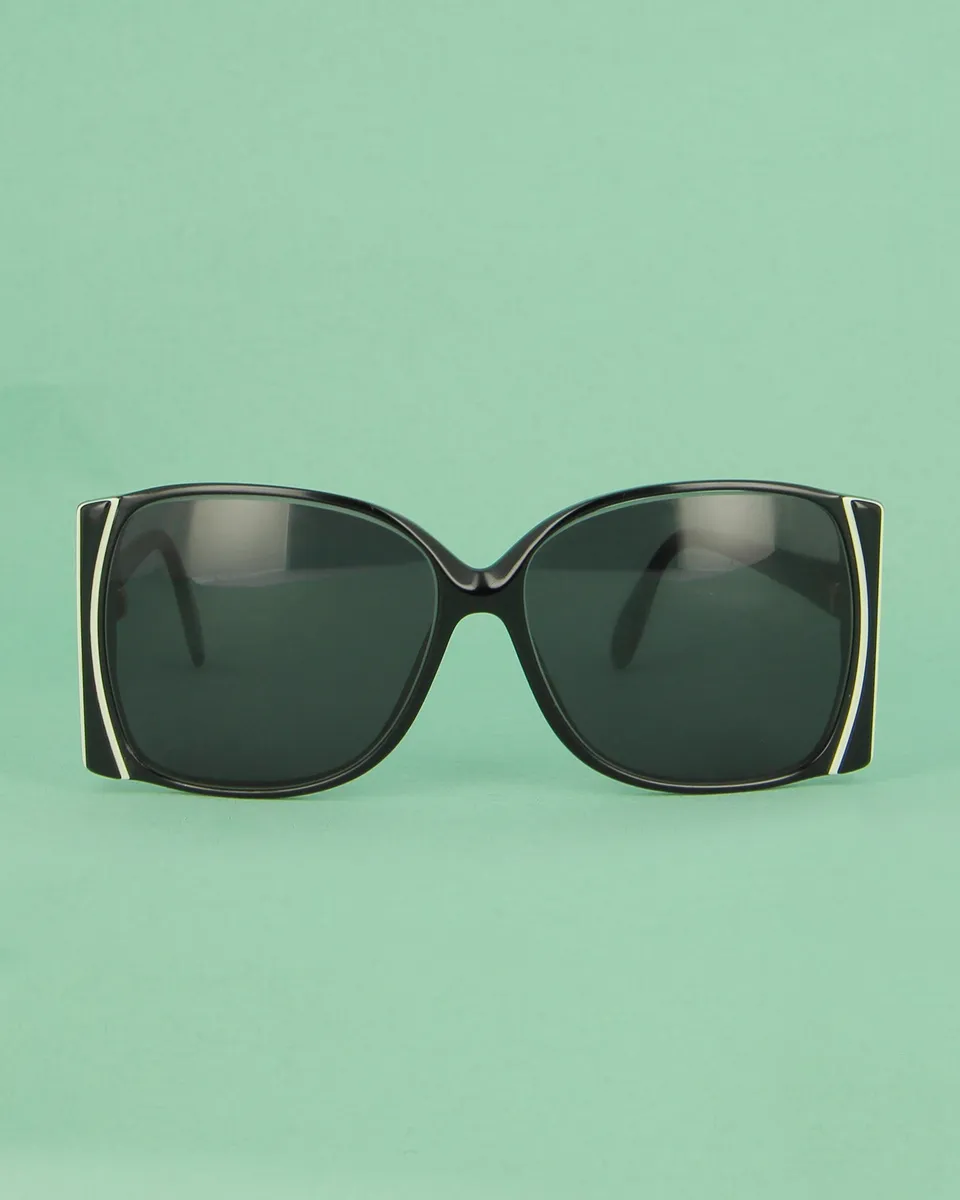 Silhouette Black lunettes de soleil noir papillon vintage