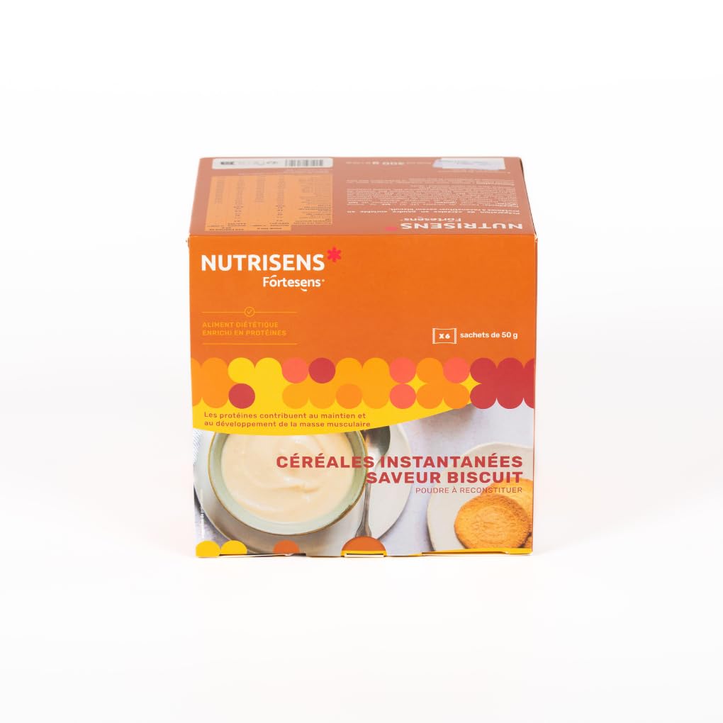 Nutrisens Porridge Protéiné Biscuit Céréales 50g Riche en Protéines