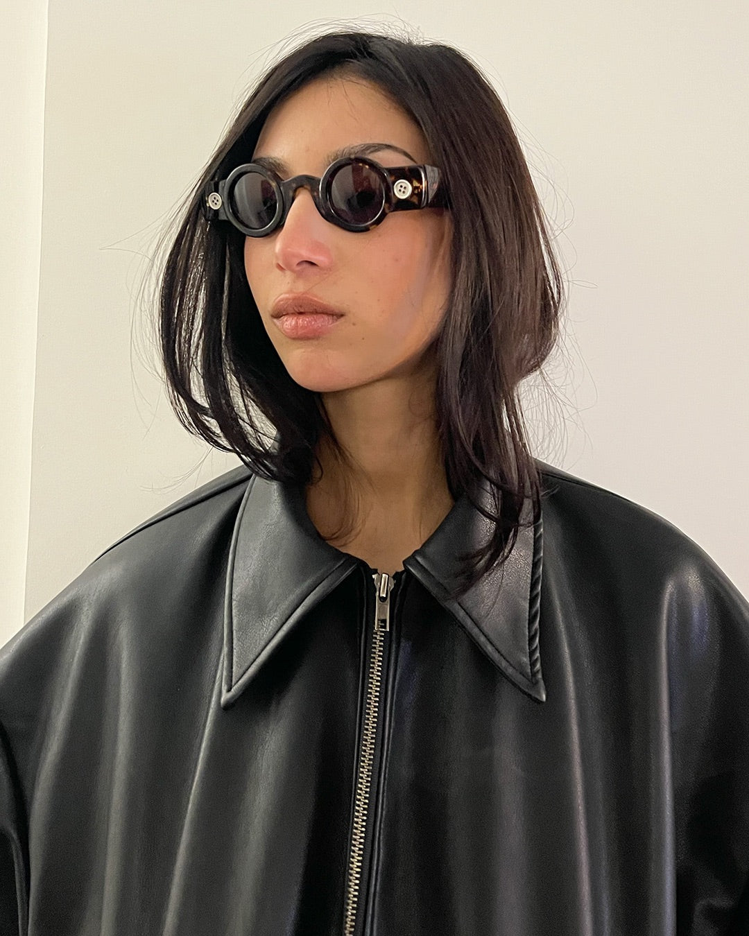 Patrick Kelly Peanut lunettes de soleil écaille rondes
