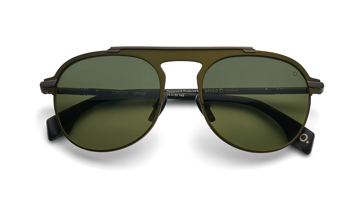 Etnia Barcelona Topock Sun lunettes soleil polarisé BK/GD 55-L
