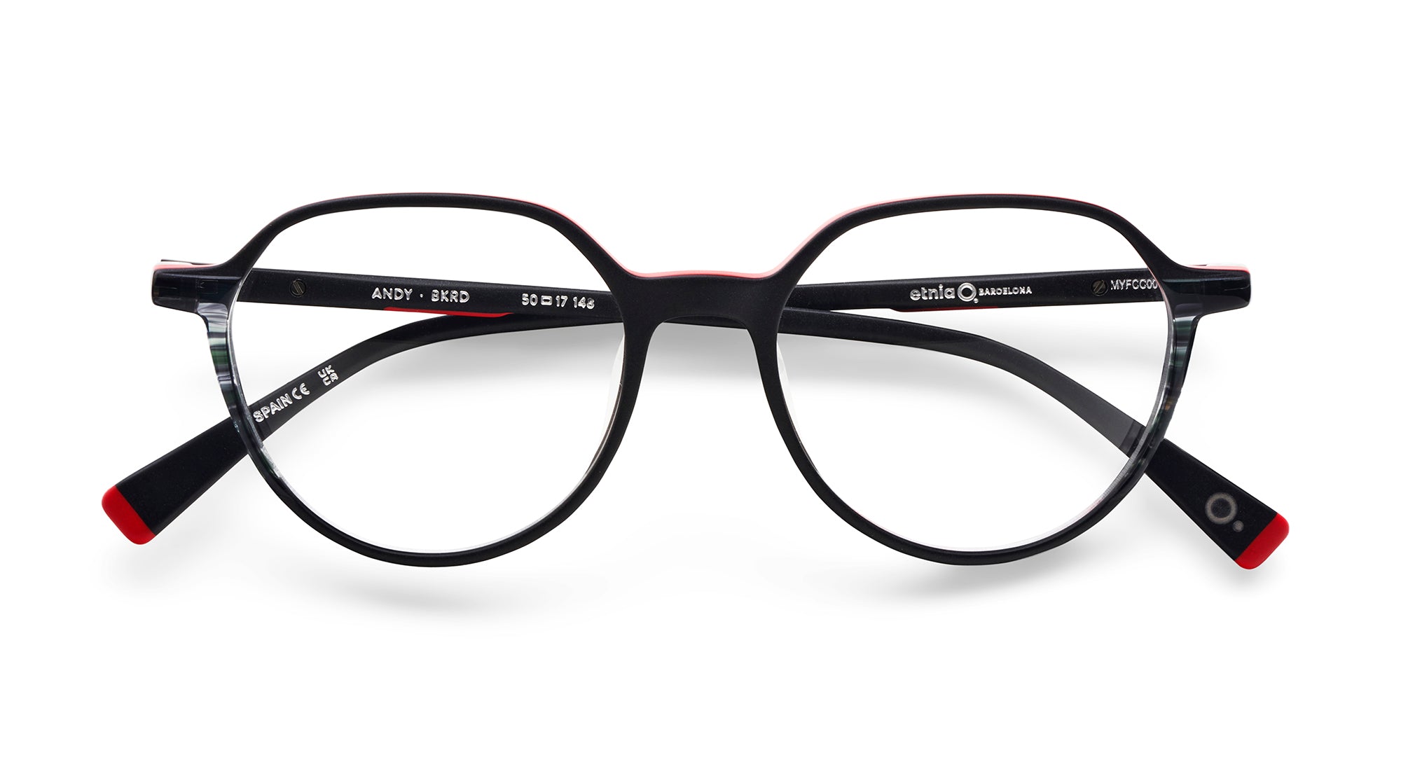 Etnia Barcelona Optical Andy lunettes de vue BK/RD calibre 50