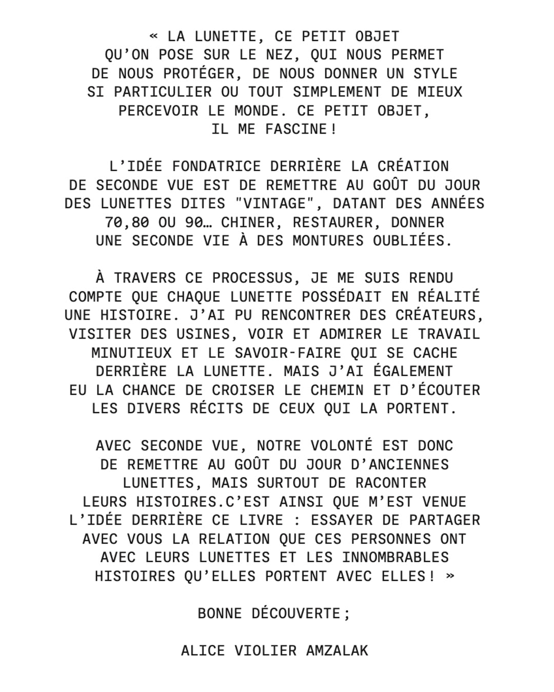 Seconde Vue Livre Lunettes portraits A4 94 pages tissu