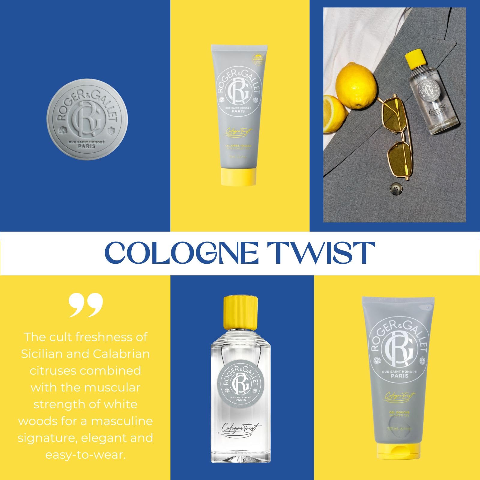 Roger&Gallet Cologne Twist eau de Cologne citron 100 ml mixte