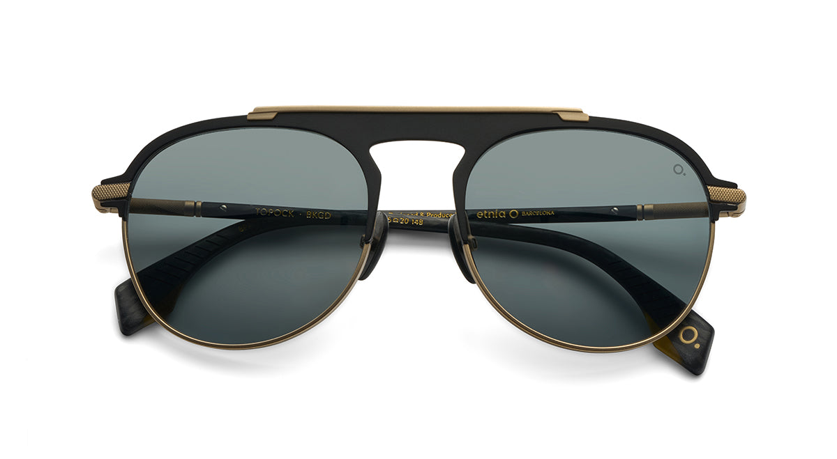 Etnia Barcelona Topock Sun lunettes soleil polarisé BK/GD 55-L