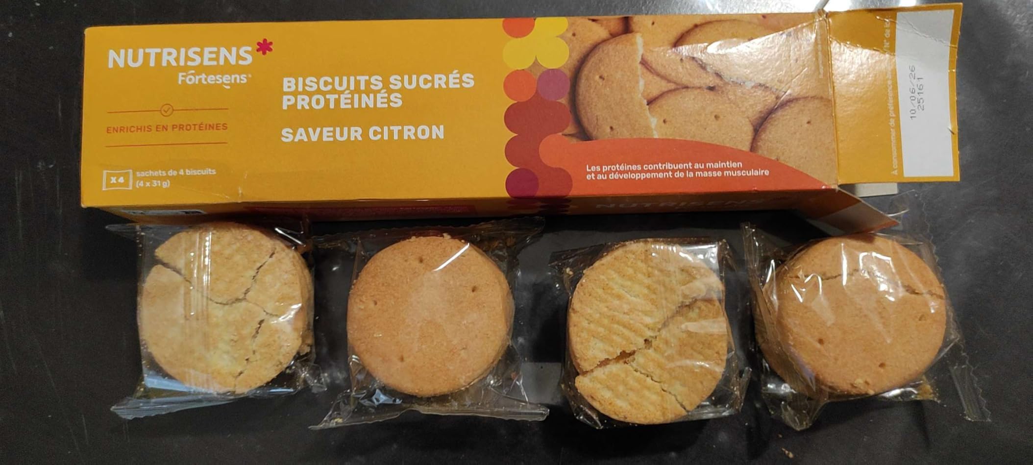 Nutrisens Fortesens biscuits protéinés citron lot de 3