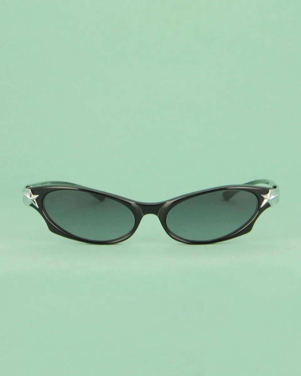 Thierry Mugler TM 726 lunettes de soleil noires cat eye