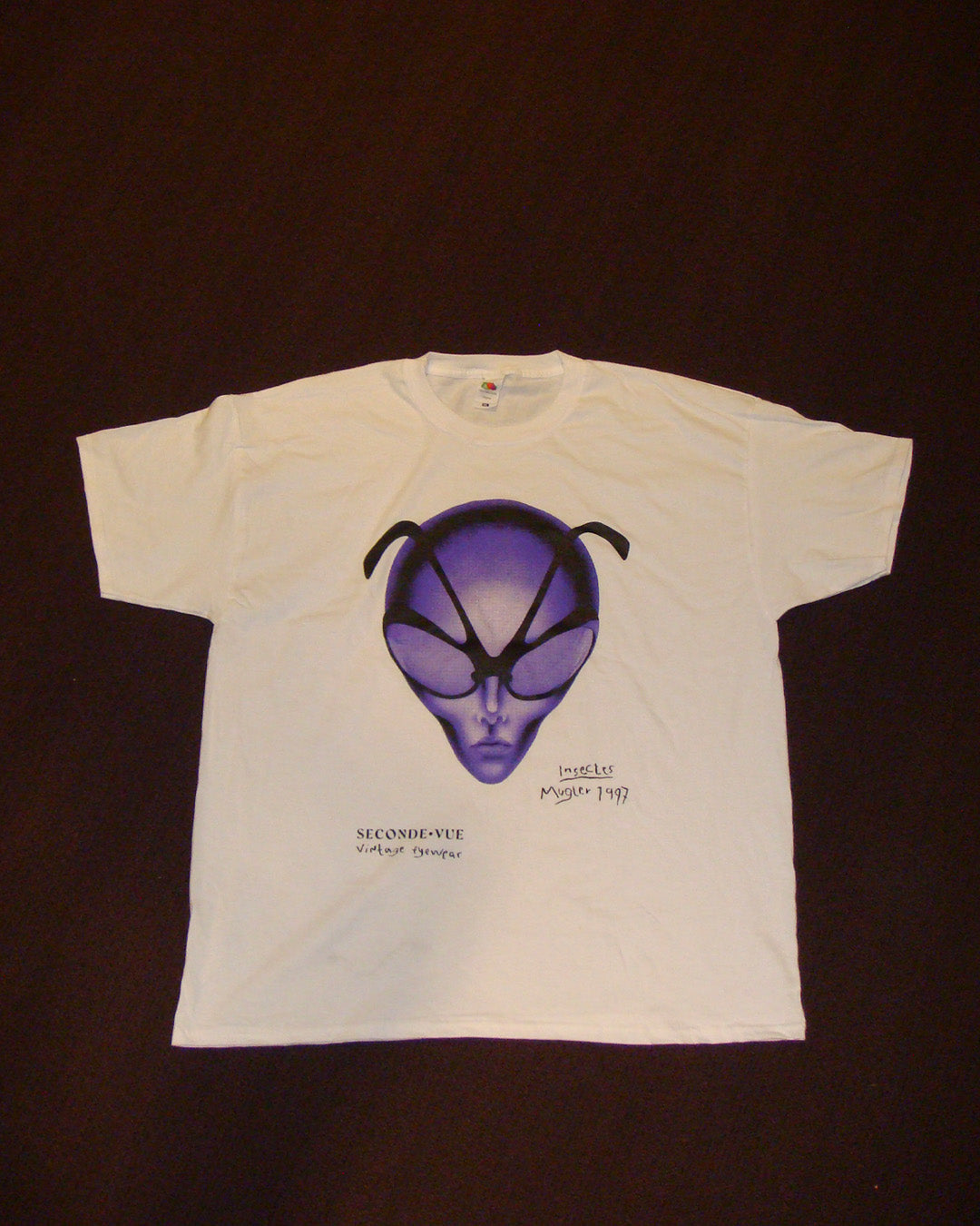 Seconde Vue T-shirt Blanc Mugler 1997 taille S à 2XL