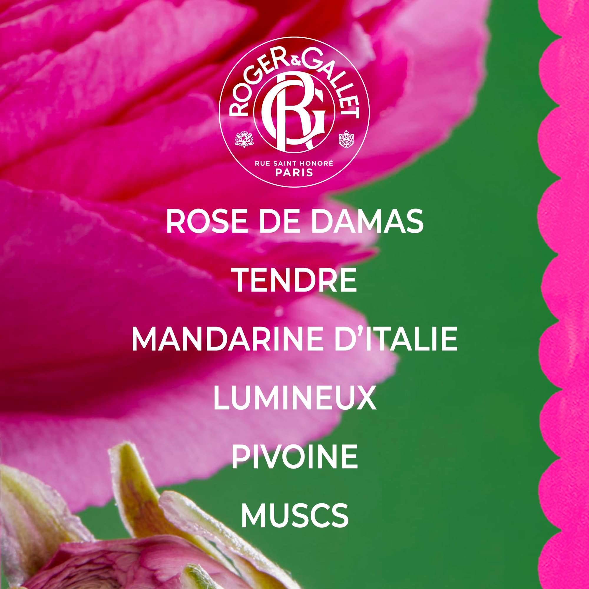 Roger&Gallet Rose eau parfumée 100 ml florale douce