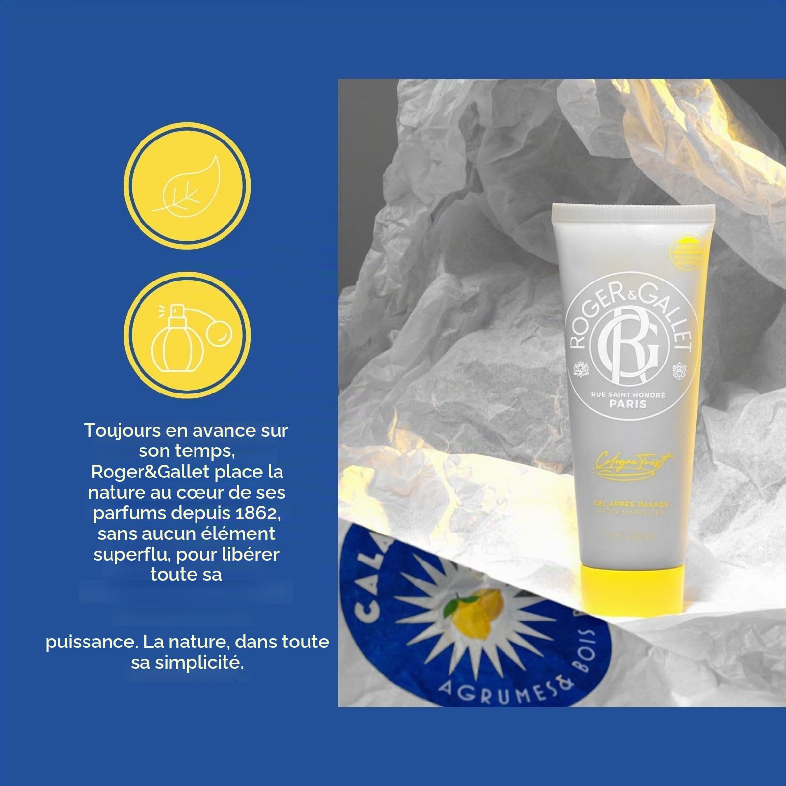 Roger&Gallet Cologne Twist gel après-rasage 75ml sauge