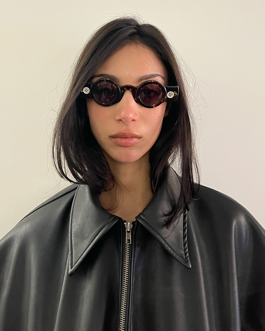 Patrick Kelly Peanut lunettes de soleil écaille rondes