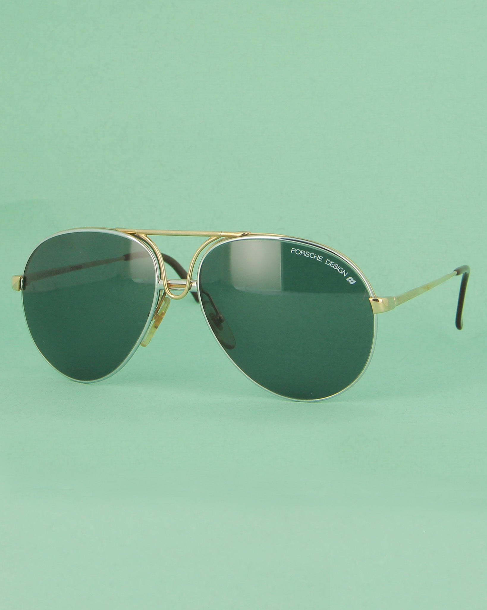 Porsche 10 lunettes de soleil aviator métal doré argenté