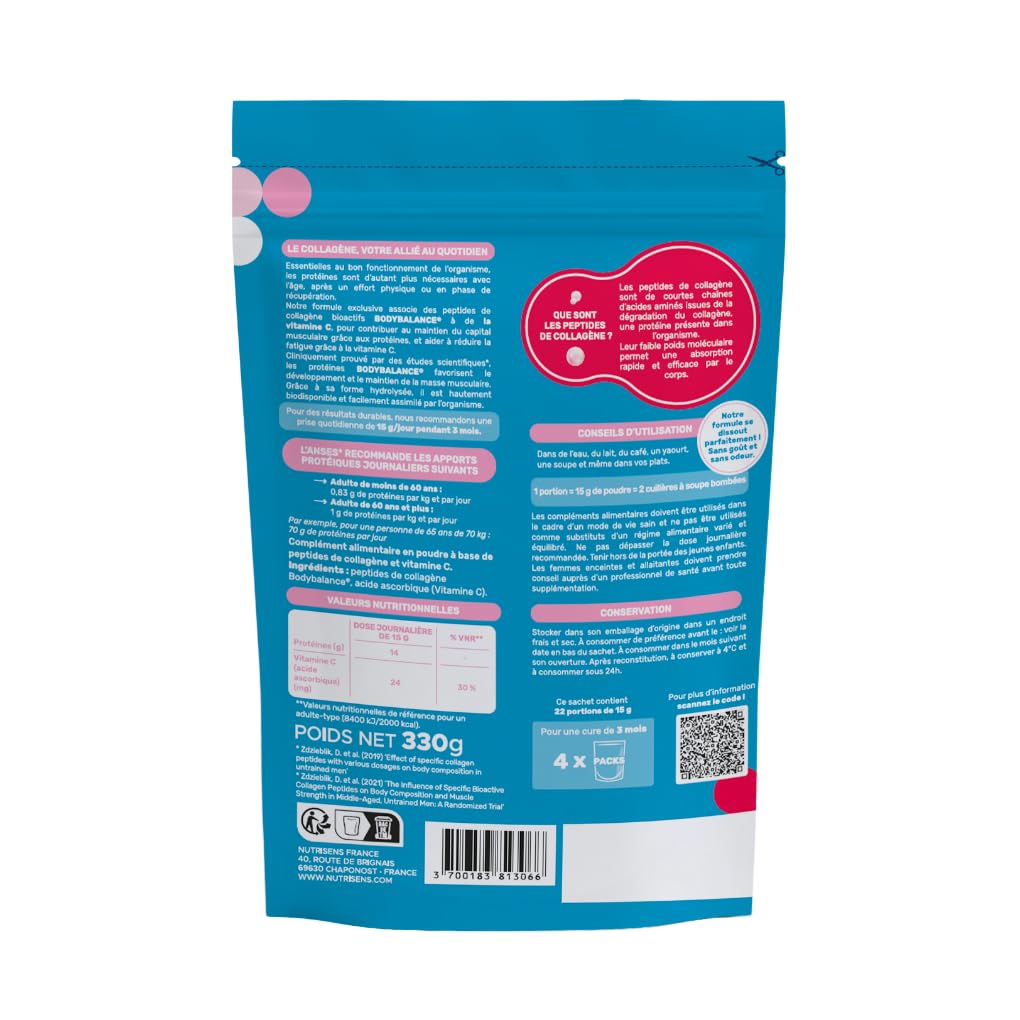 Nutrisens Fortesens Bodybalance peptides collagène poudre vitamine C