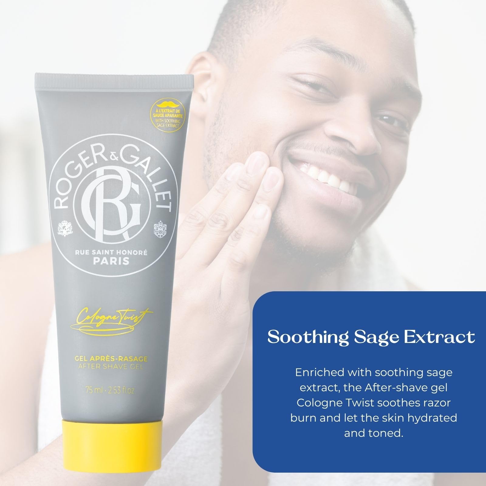 Roger&Gallet Cologne Twist gel après-rasage 75ml sauge