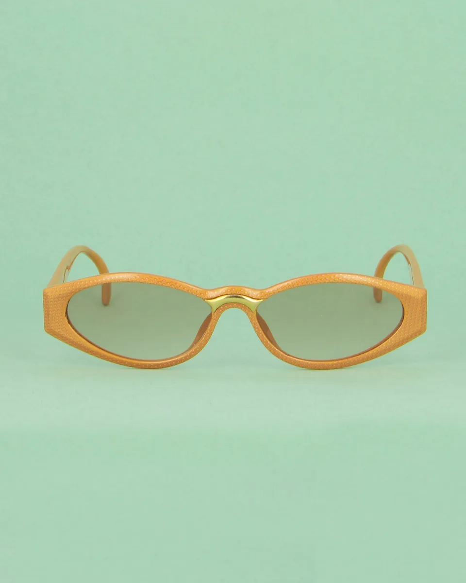 Dior 102 lunettes de soleil ovales beige vintage femme