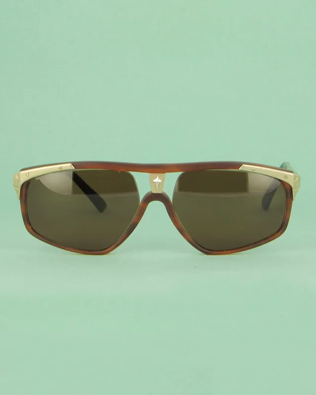 Thierry Mugler TM 772 lunettes de soleil marron mat masque