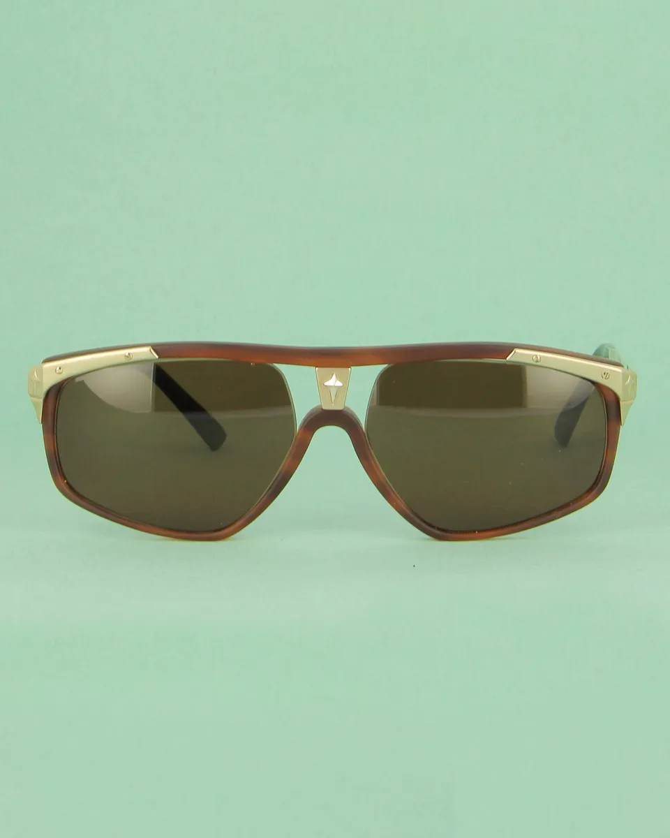 Thierry Mugler TM 772 lunettes de soleil marron mat masque