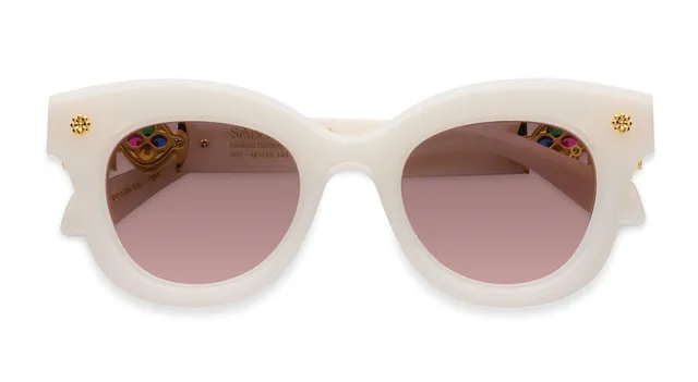 Etnia Barcelona Santa Maria White lunettes de soleil blanc polarisé