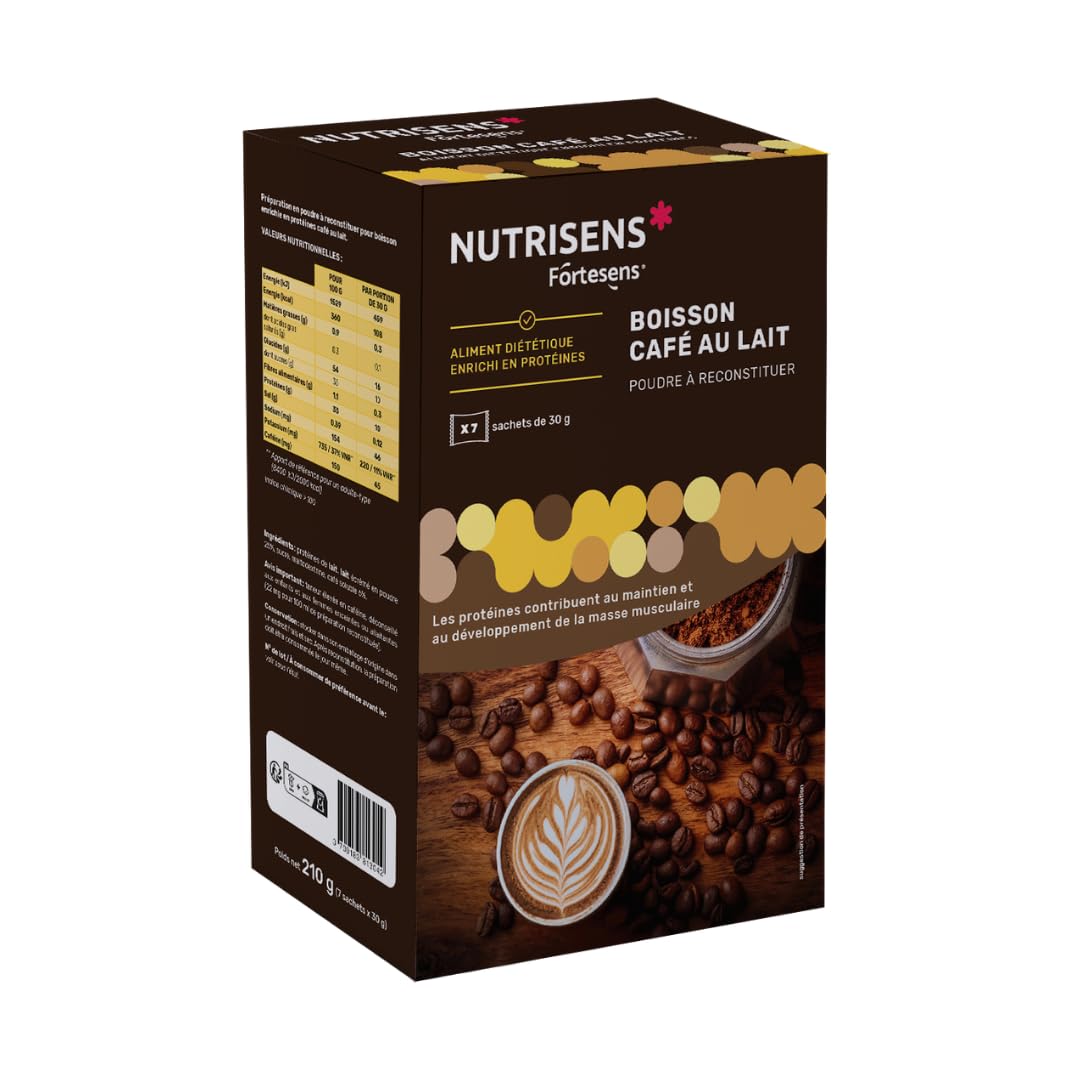 Nutrisens Fortesens boisson protéinée café 7x30g
