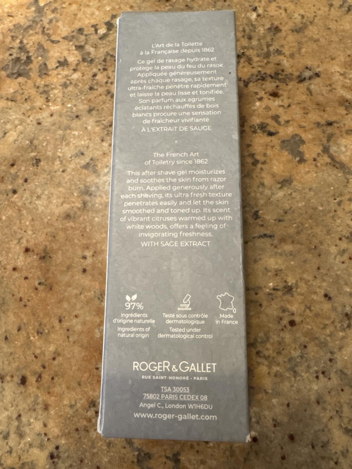 Roger&Gallet Cologne Twist gel après-rasage 75ml sauge