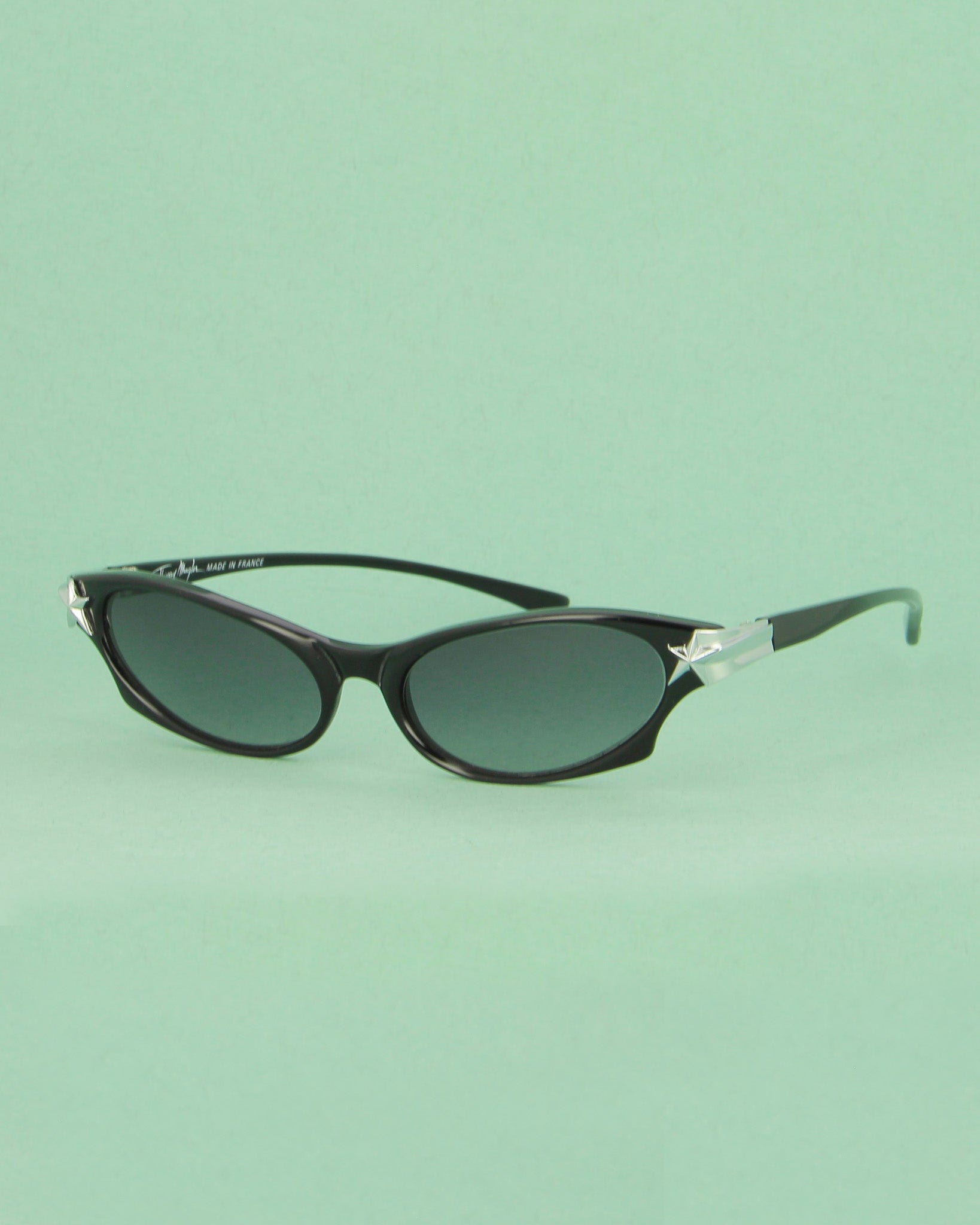 Thierry Mugler TM 726 lunettes de soleil noires cat eye