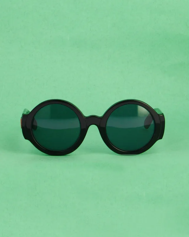 Patrick Kelly Pop Corn lunettes de soleil noir rond