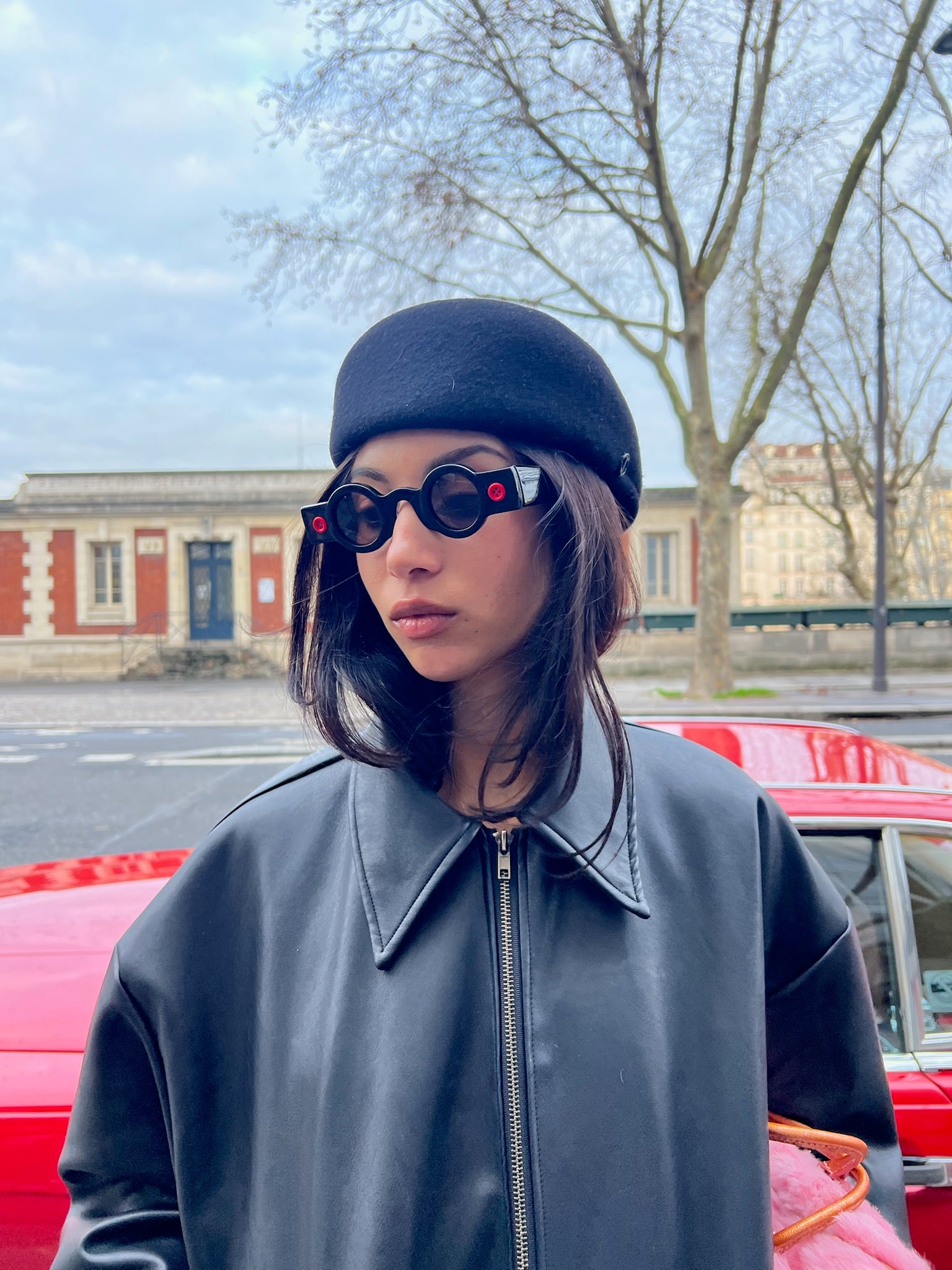 Patrick Kelly Peanut 22 lunettes de soleil rondes noires