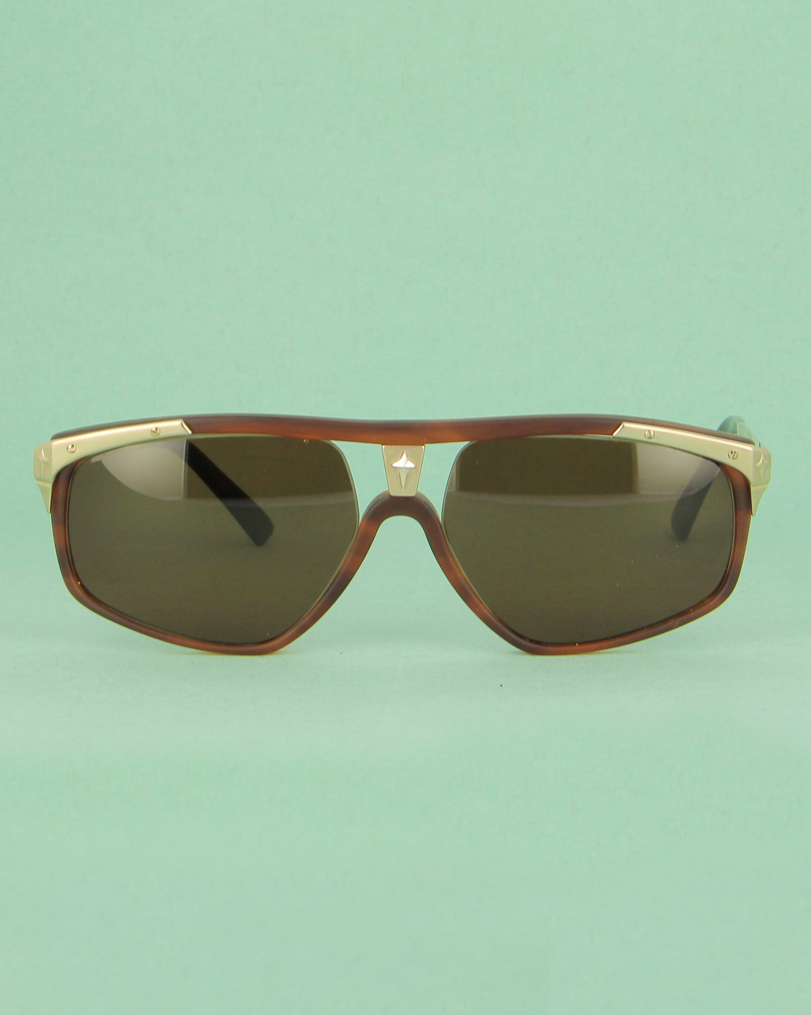 Thierry Mugler TM 772 lunettes de soleil marron mat masque
