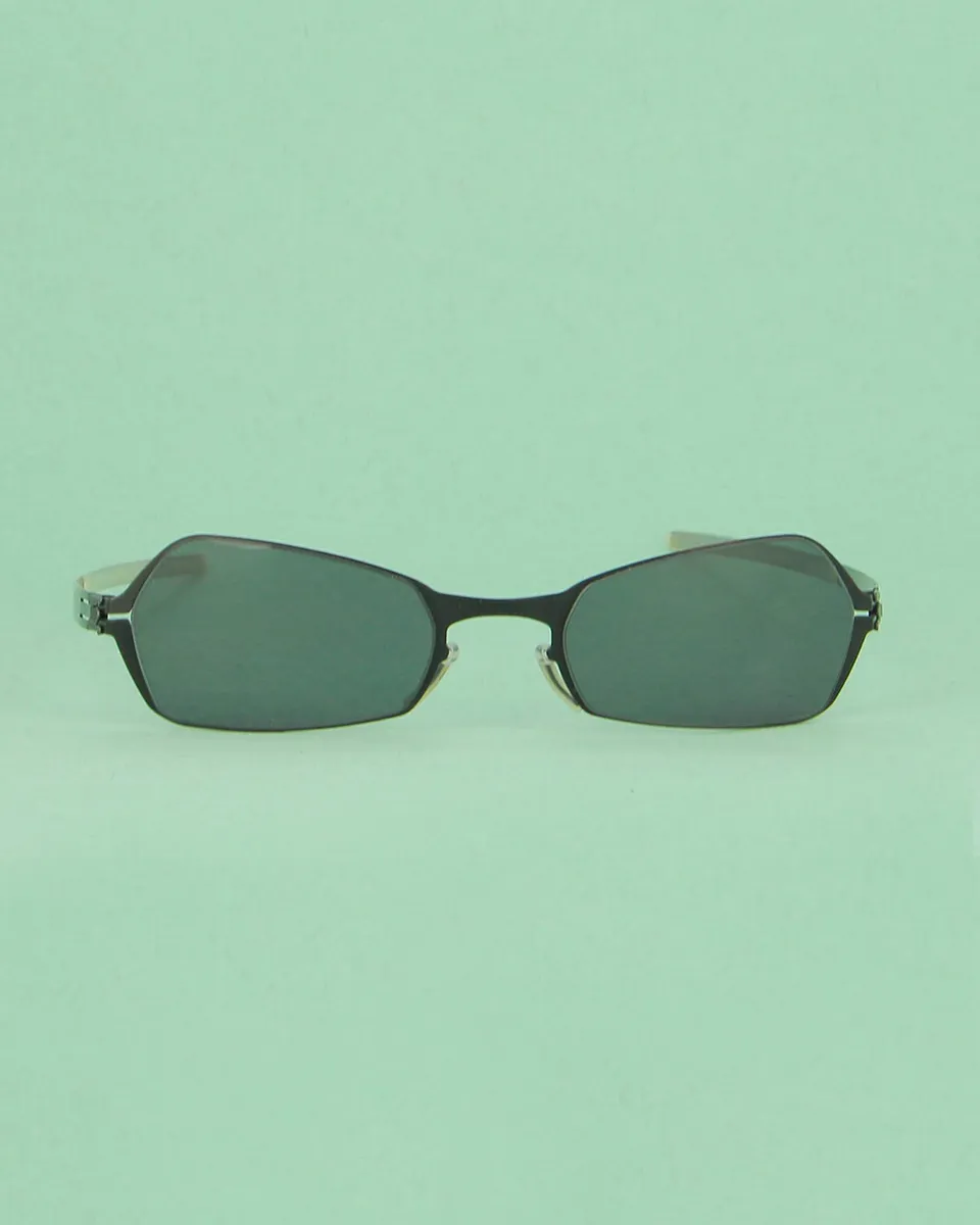 ICI Berlin Cem lunettes de soleil métal noir vintage
