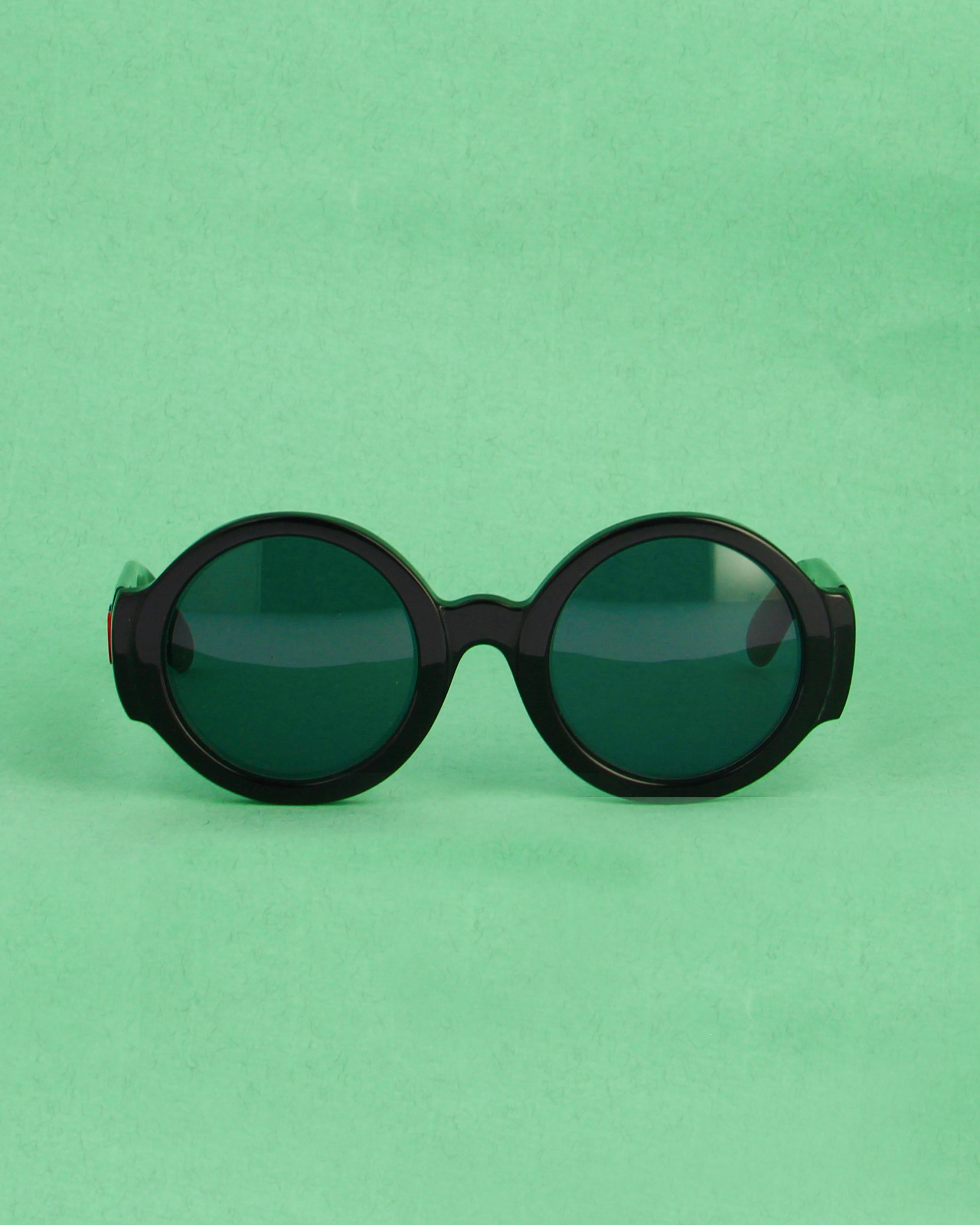 Patrick Kelly Pop Corn lunettes de soleil noir rond