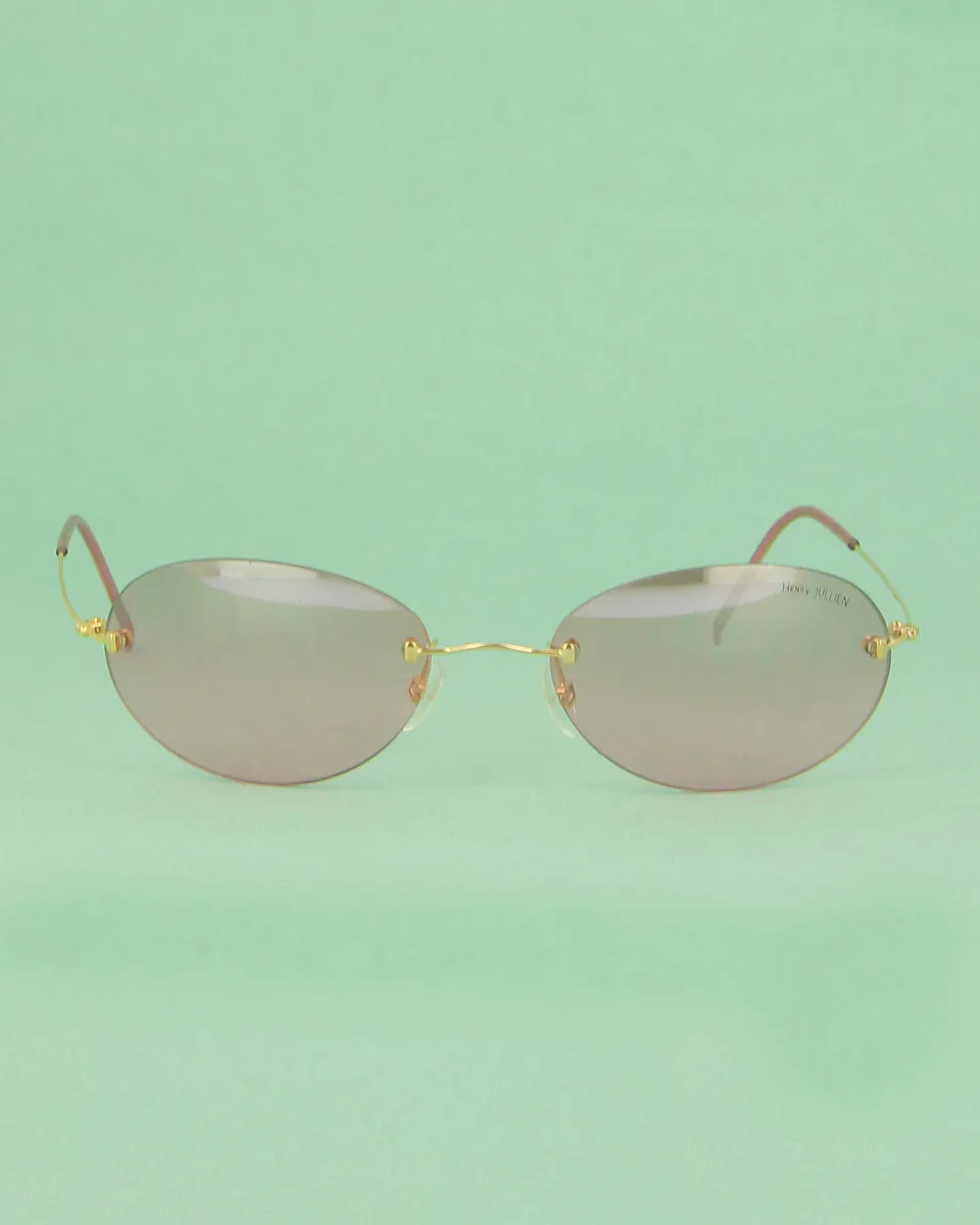 Henry Jullien Purple C56 lunettes de soleil ovales or