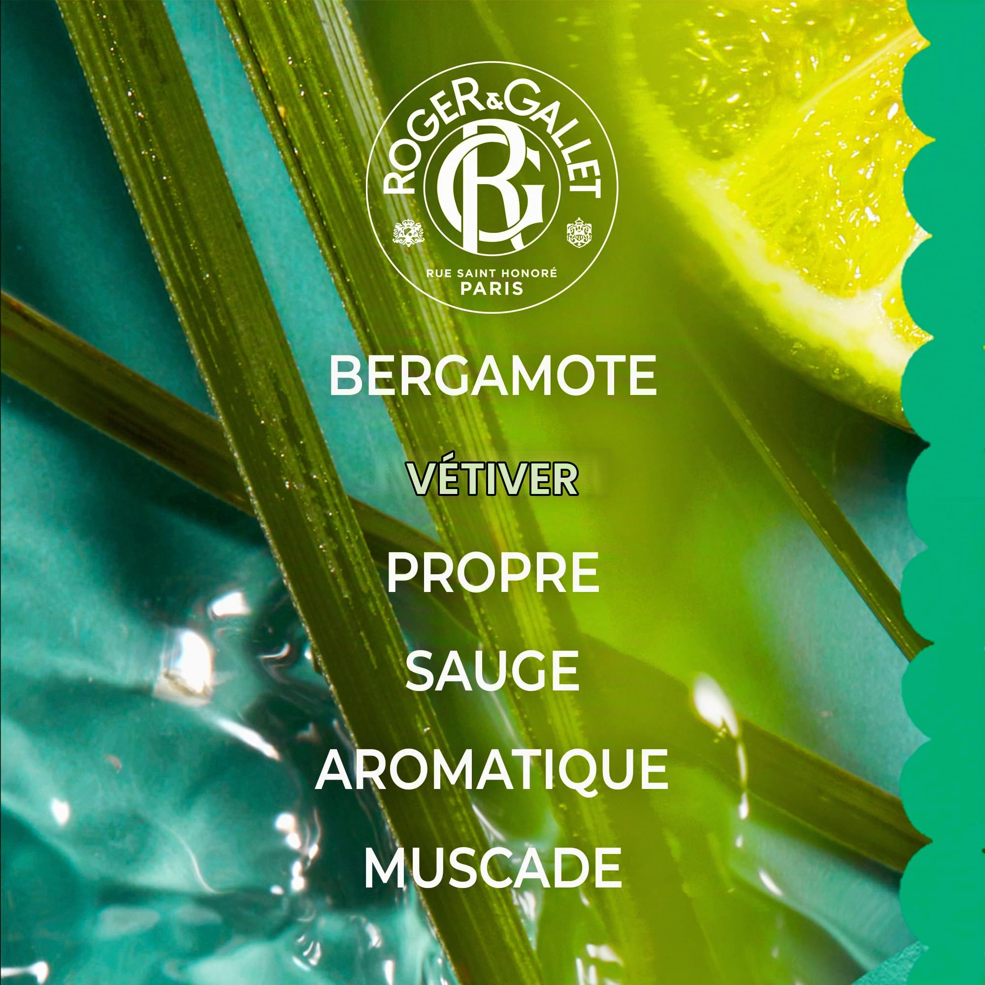 Roger Eaux Parfumées Vétyver eau parfumée 100 ml bergamote