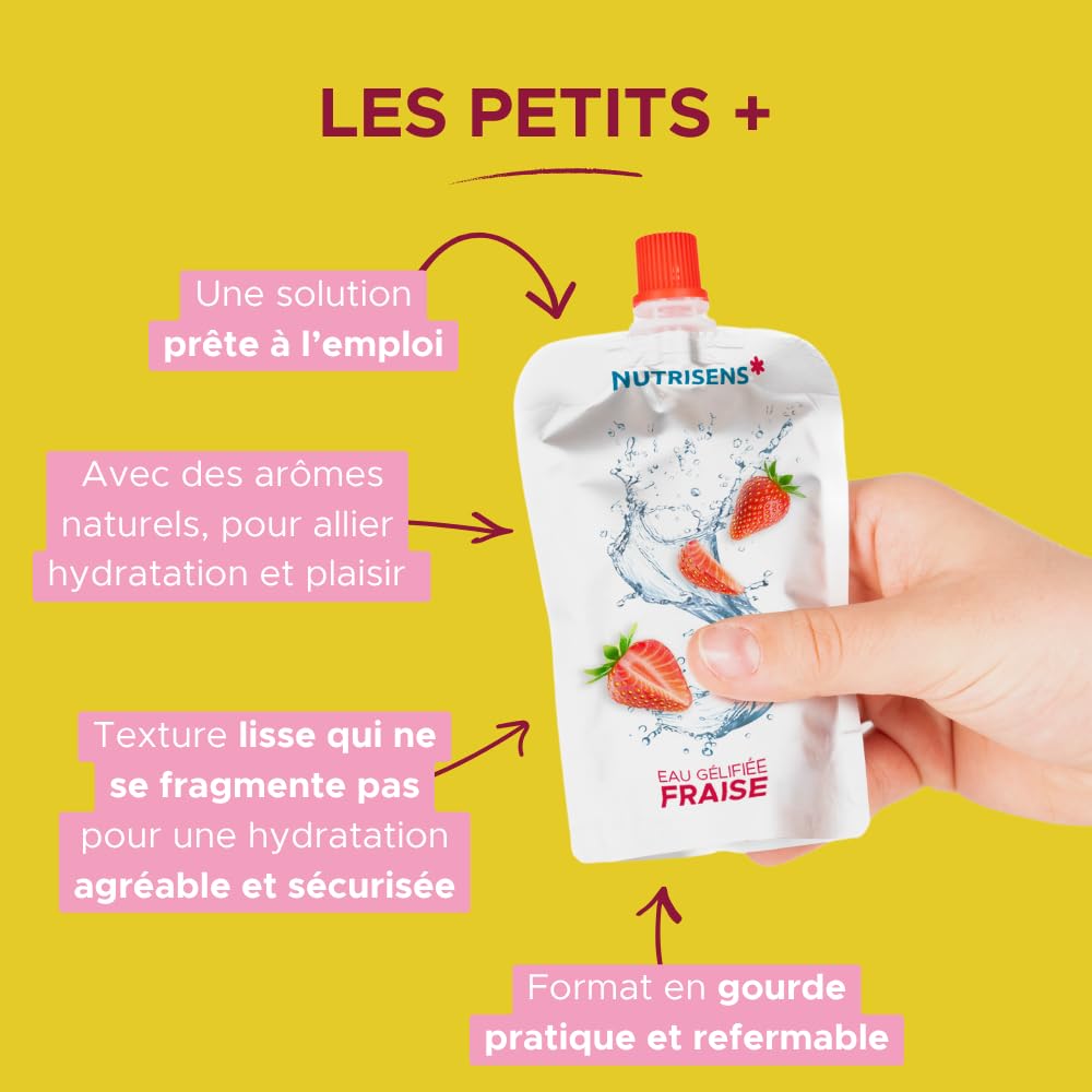 Nutrisens Eaux gélifiées eau gélifiée fraise lot 36 sans sucre