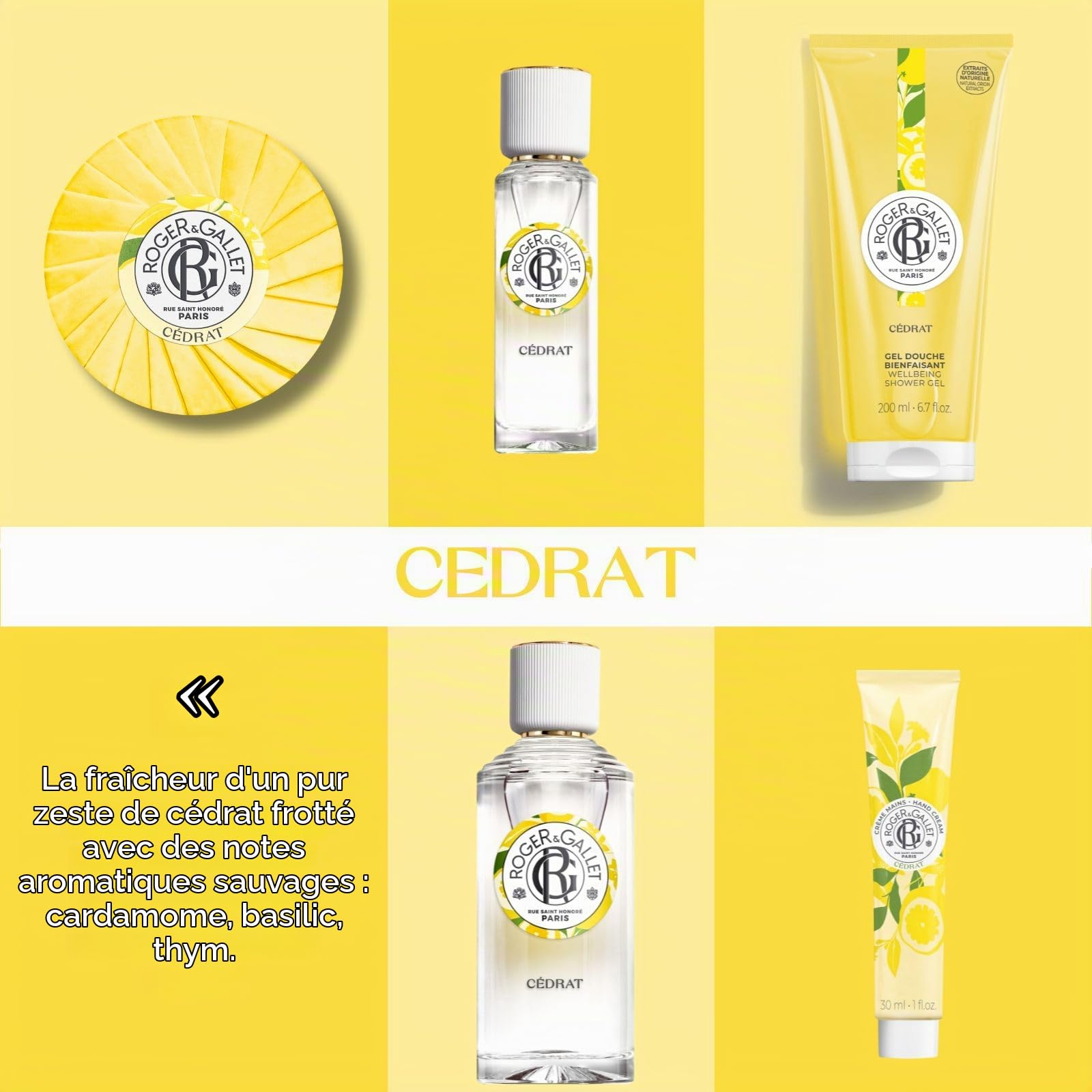 Roger&Gallet Cédrat savon 100g cardamome