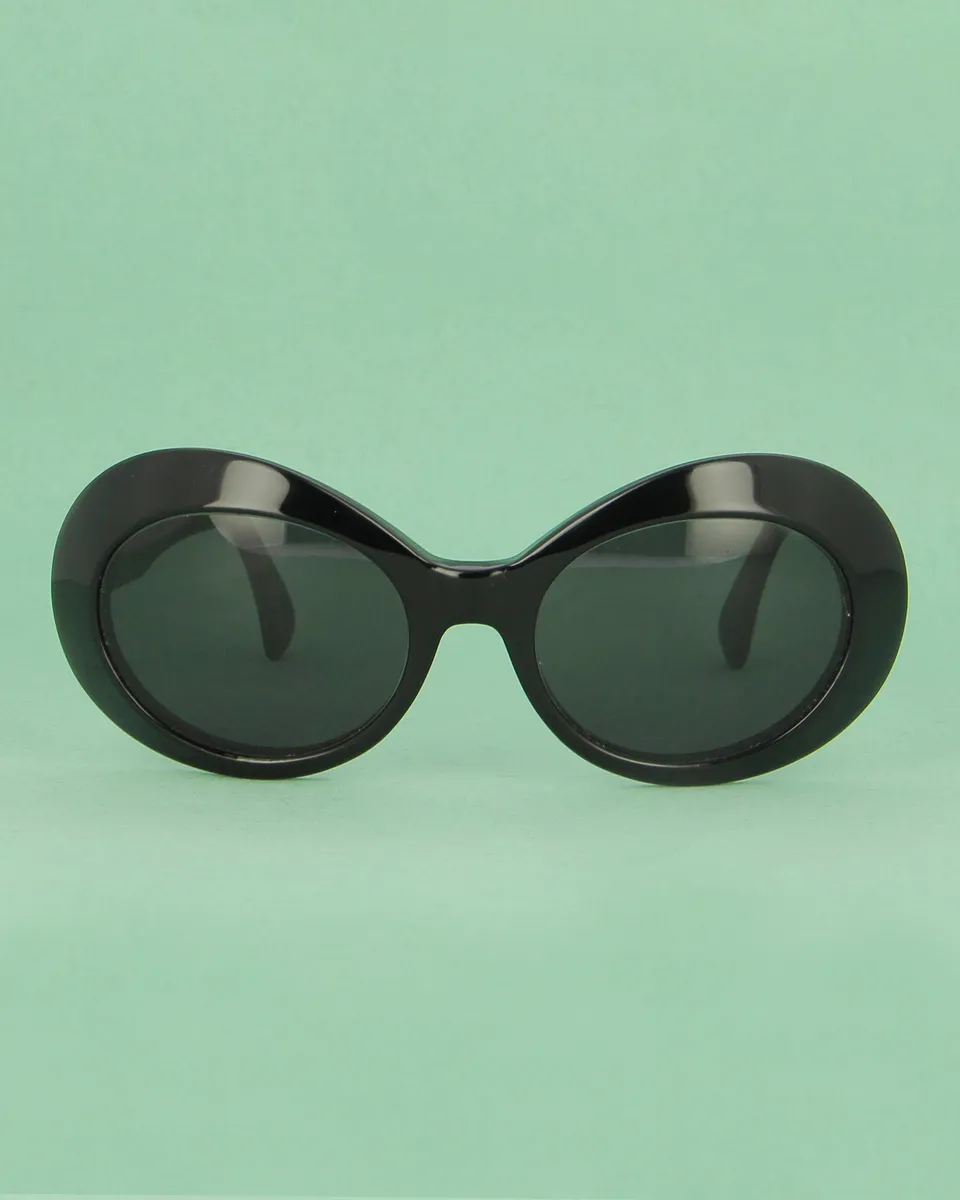 Agnès b Audrey lunettes de soleil ovales noires vintage