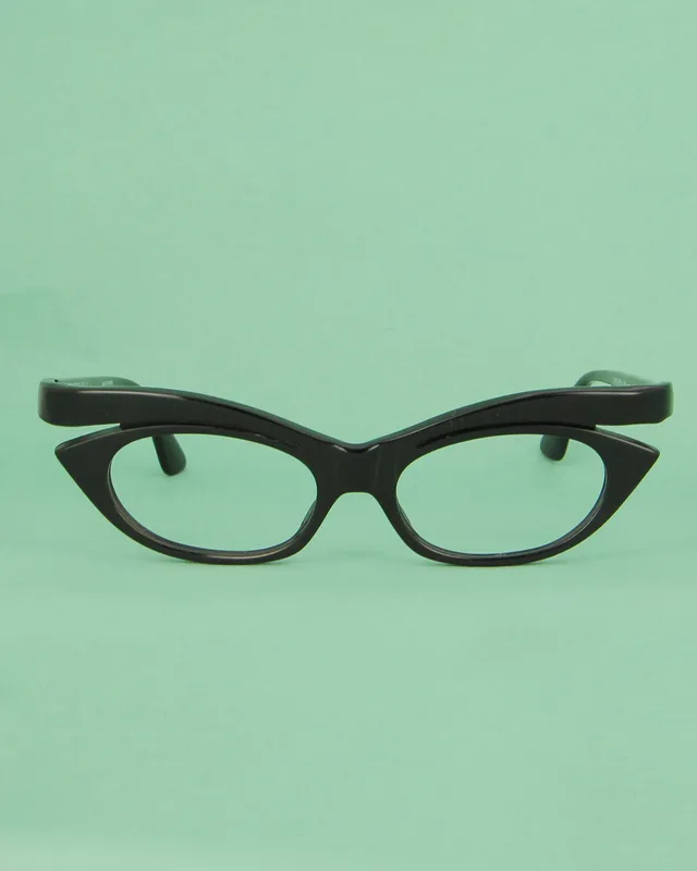 Patrick Kelly Python 22 lunettes de vue noires cat eye