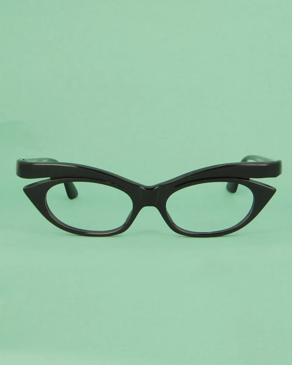 Patrick Kelly Python 22 lunettes de vue noires cat eye