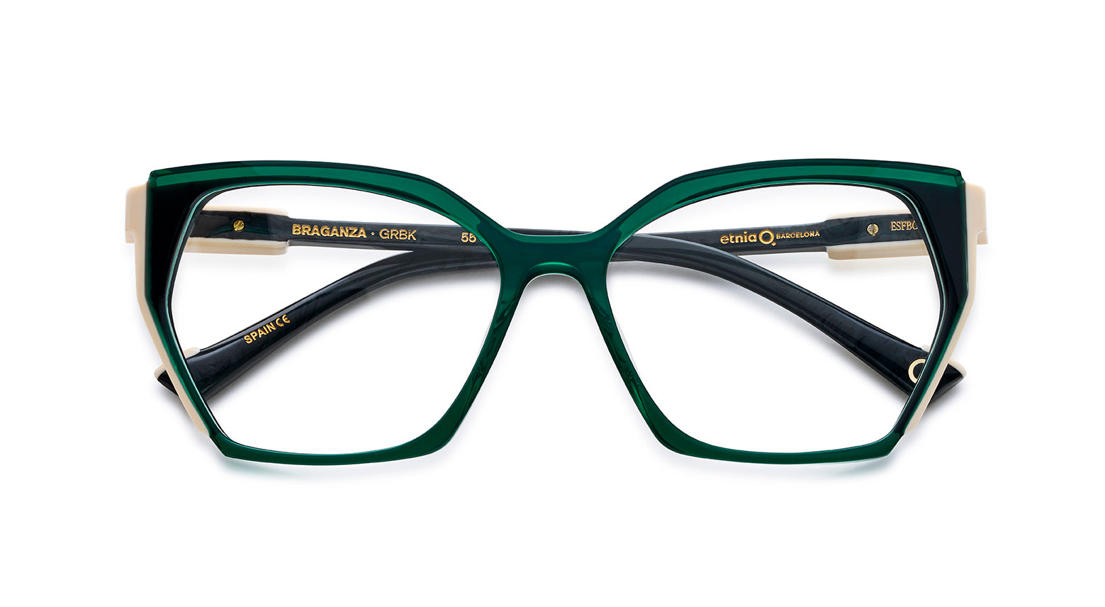 Etnia Barcelona Braganza lunettes de vue WH/BK M 55 confort visuel