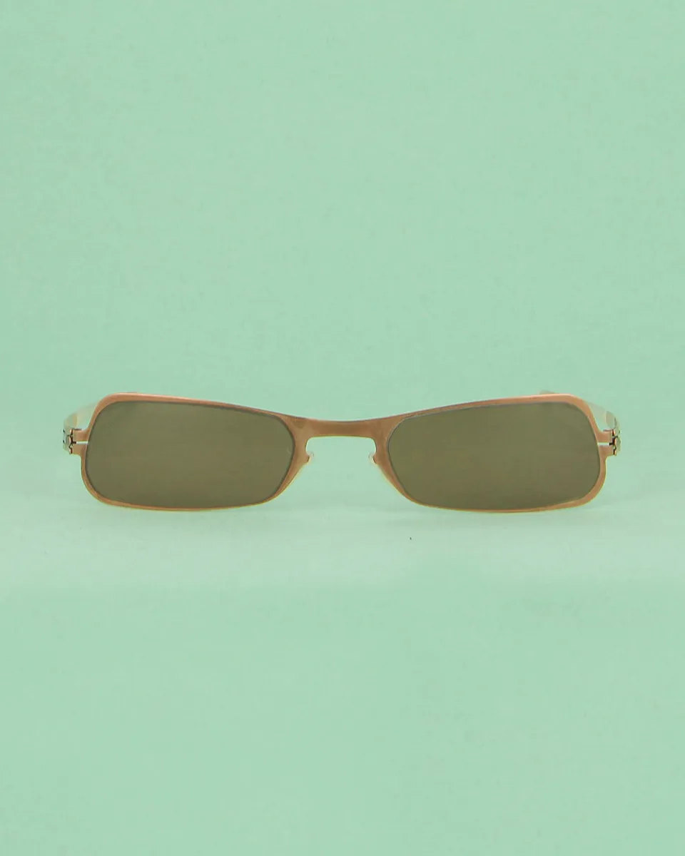 Ici Berlin Lemi lunettes de soleil rectangulaires bronze