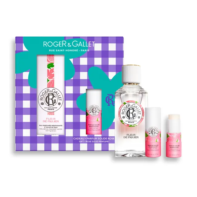 Roger & Gallet Figuier Rose coffret parfum 100 ml + solide 5 g