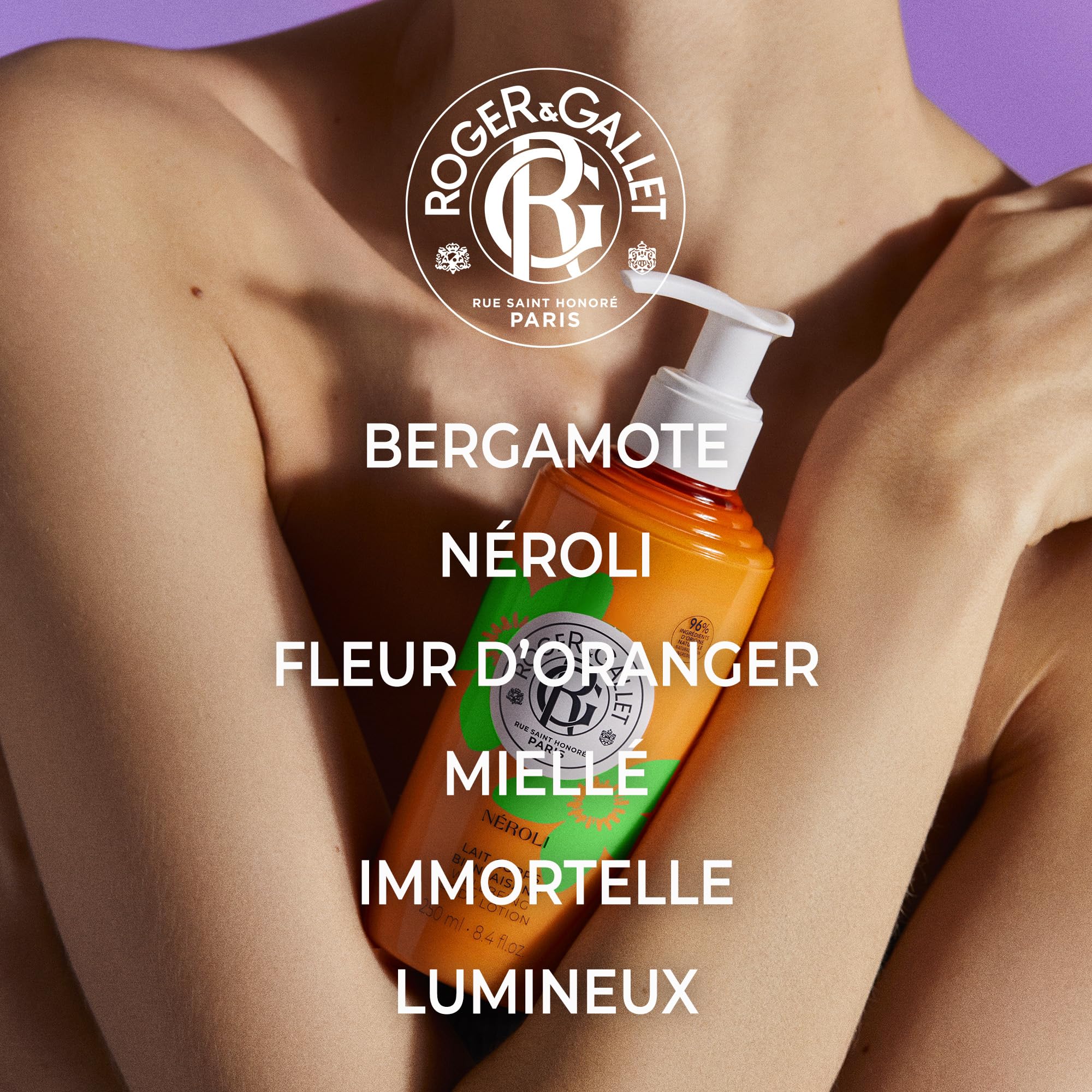 Roger&Gallet Néroli lait corps parfumé karité 24 h hydratant
